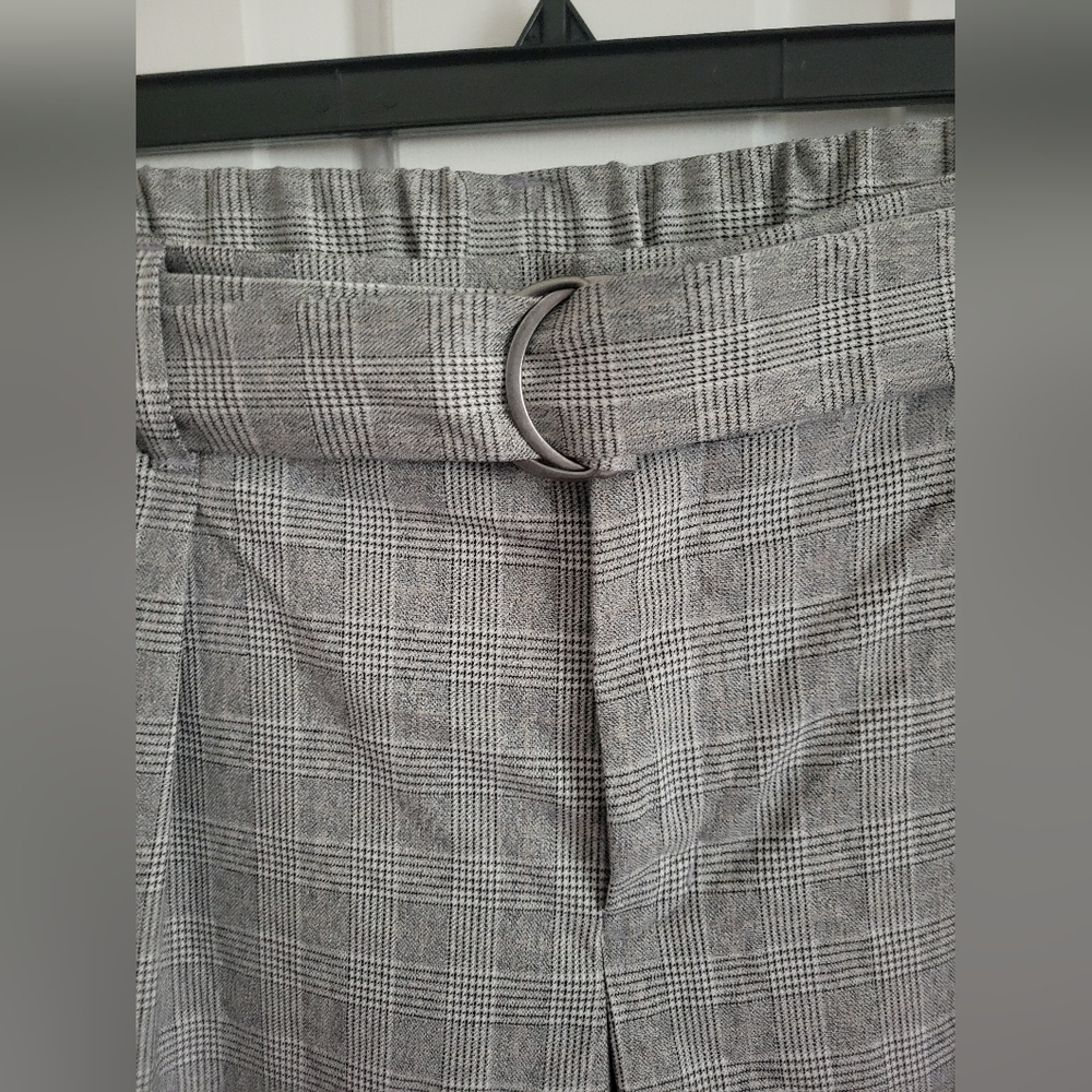 A New Day Women's Gray Plaid Pleated Belted Office Dress Pants Plus Size 18 NWT - Picture 5 of 11